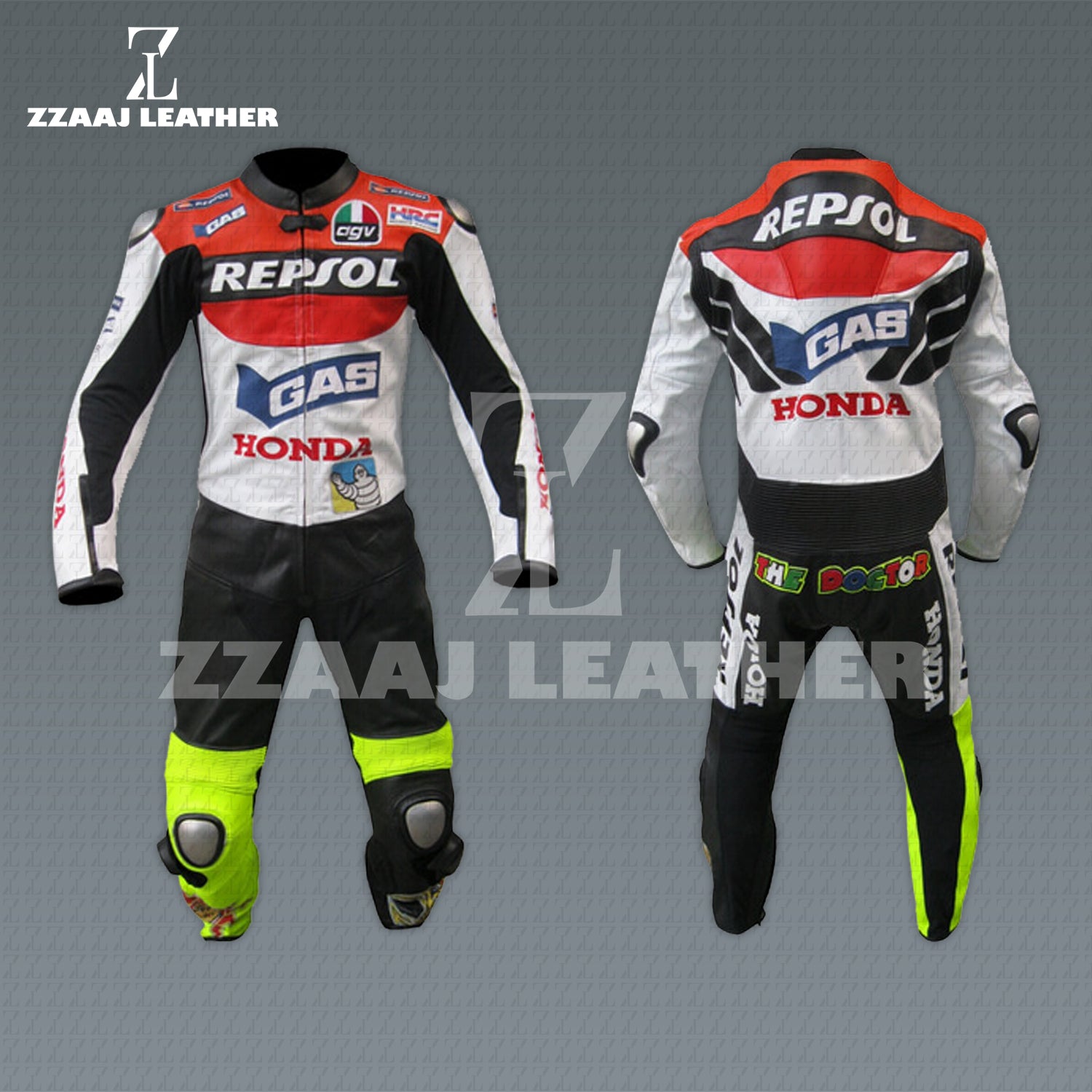 Repsol Honda GAS The Doctor Edition Racing Suit – MotoGP Leather Suit by ZZAAJ Leather