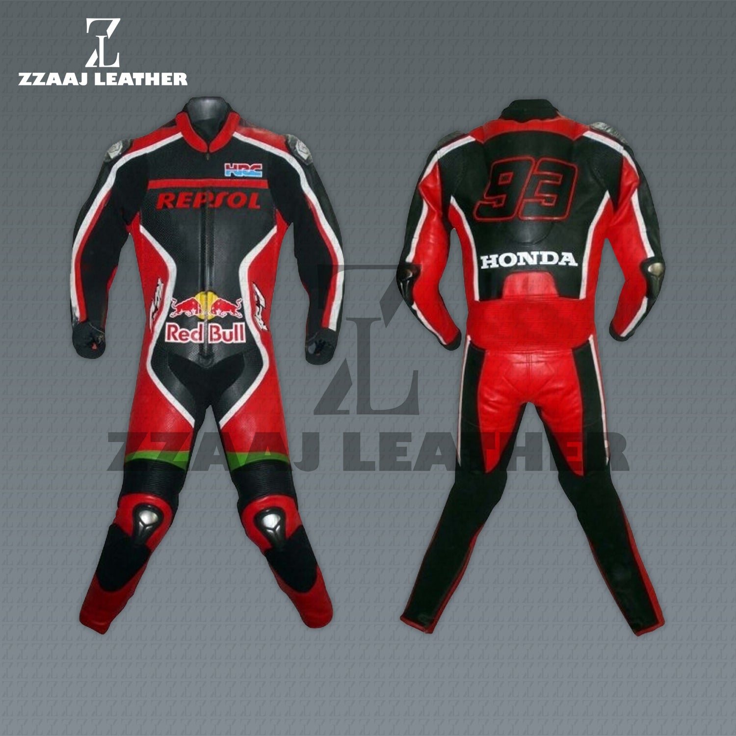 Repsol Honda HRC Marc Márquez #93 Racing Suit – MotoGP Leather Suit by ZZAAJ Leather